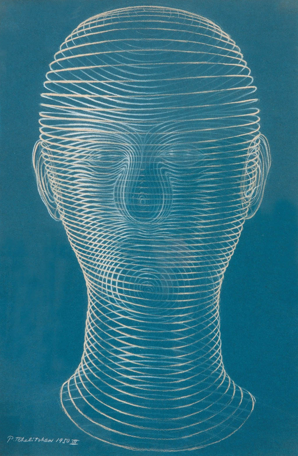 Pavel Tchelitchew - Spiral Head - 1950 pastel on paper